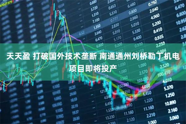 天天盈 打破国外技术垄断 南通通州刘桥勒丁机电项目即将投产